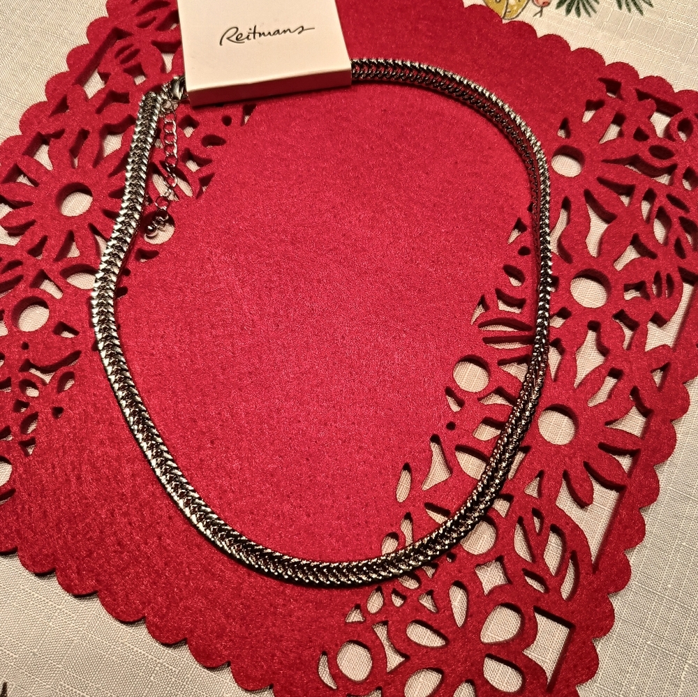 ❤️Reitmans Stylish Chunky Goth Silver Chain Necklace